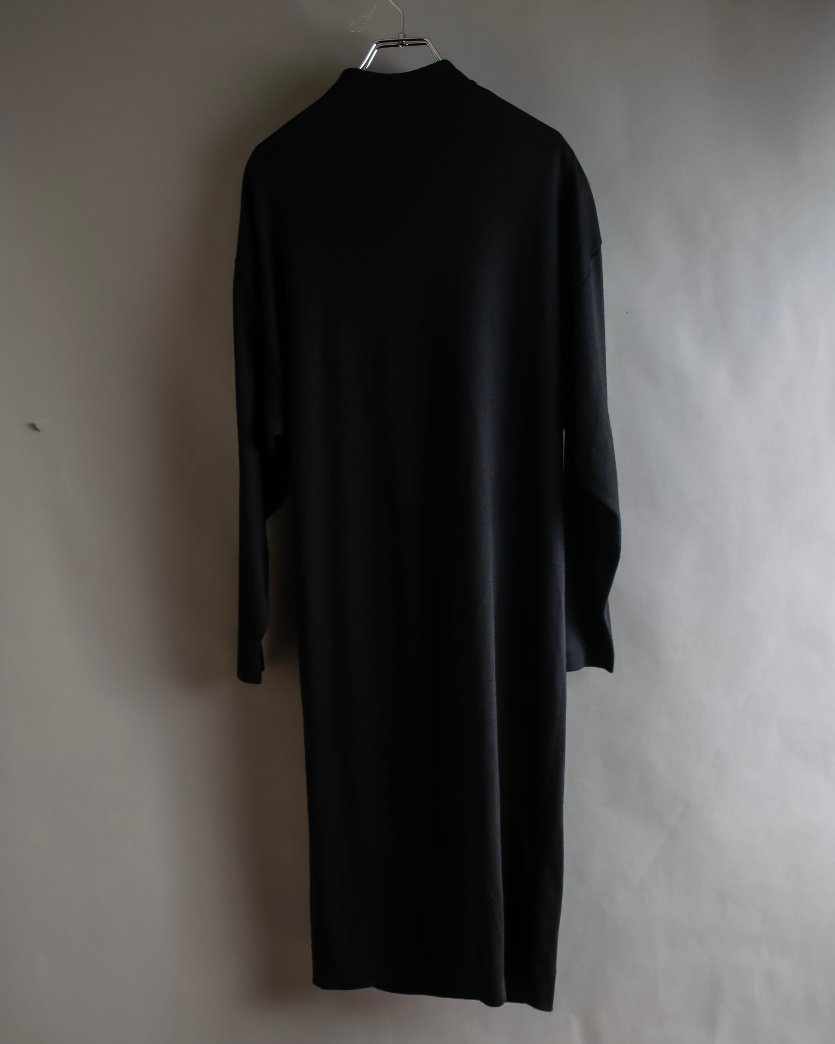 "LANVIN" Asymmetrical shoulder button design long dress