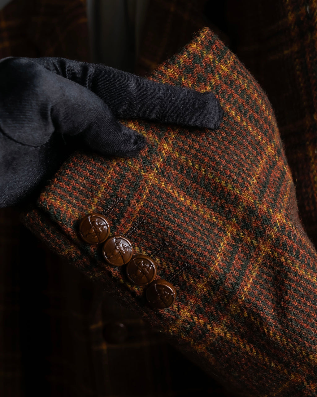 "Burberrys" Warm-colored checked twill tailored jacket