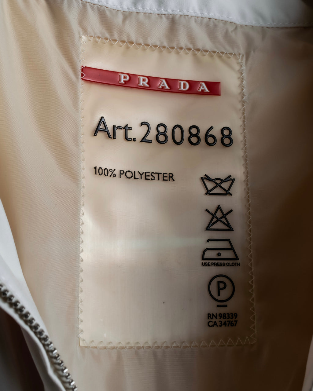 "PRADA SPORT" Double zipper hooded jacket