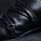 "LOUIS VUITTON" Belted hole design leather shoes