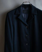 "PRADA" Short length tailored jacket & cropped skirt navy color set up