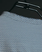 "CÉLINE" 10's Textured cotton collarless tunic shirt