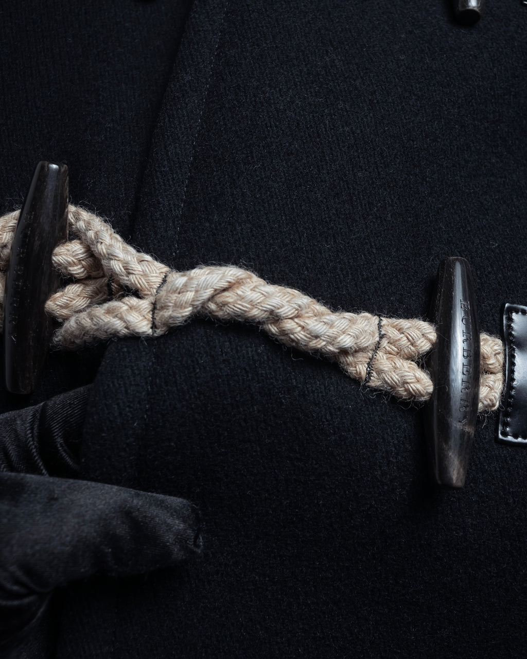 "BURBERRY" Classic detailing melton wool duffle coat