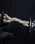 "BURBERRY" Classic detailing melton wool duffle coat