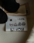 "HERMES" 90's Musical score motif front pleated shirt