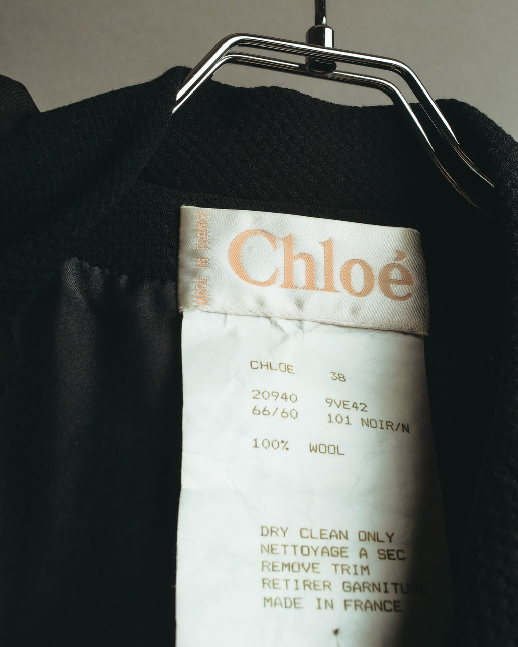 "Chloé" 90's Textured wool tailored blazer
