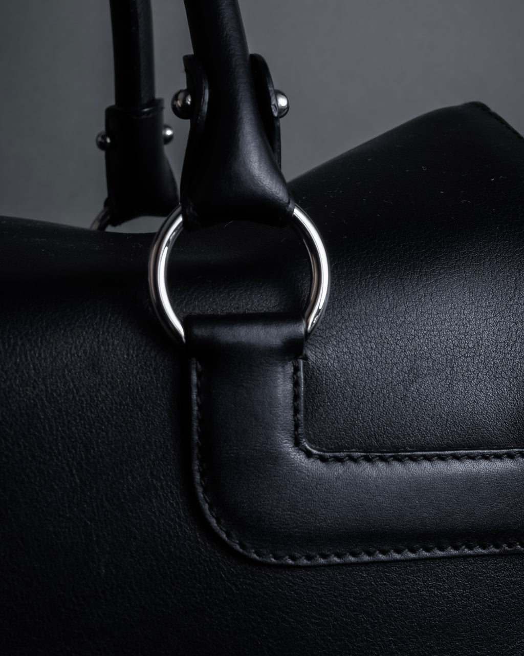 "Salvatore Ferragamo" Gancini motif design leather bowling bag