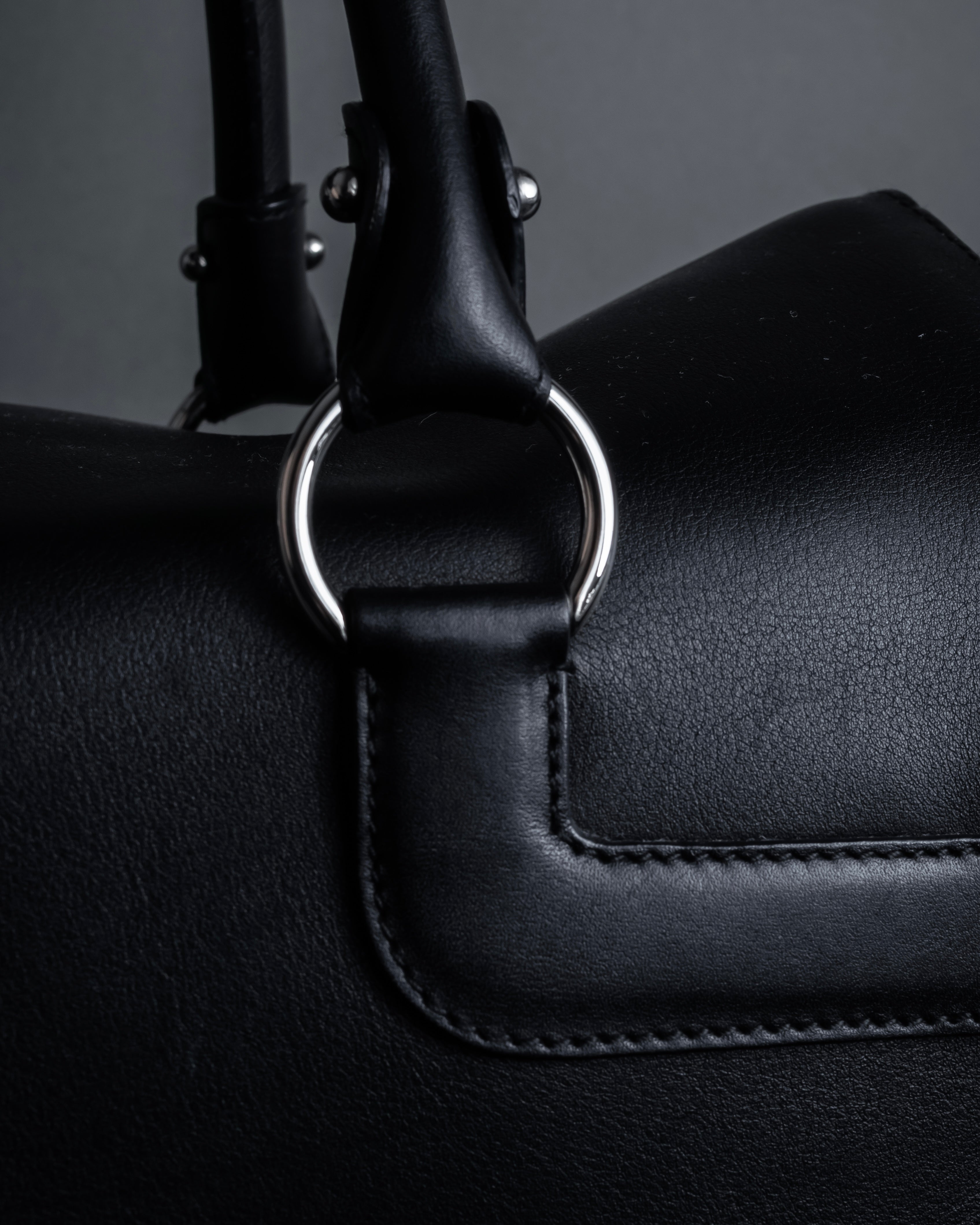 "Salvatore Ferragamo" Gancini motif design leather bowling bag