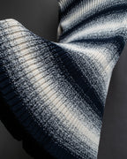 "Christian Dior" Gradient striped irregular neck knit