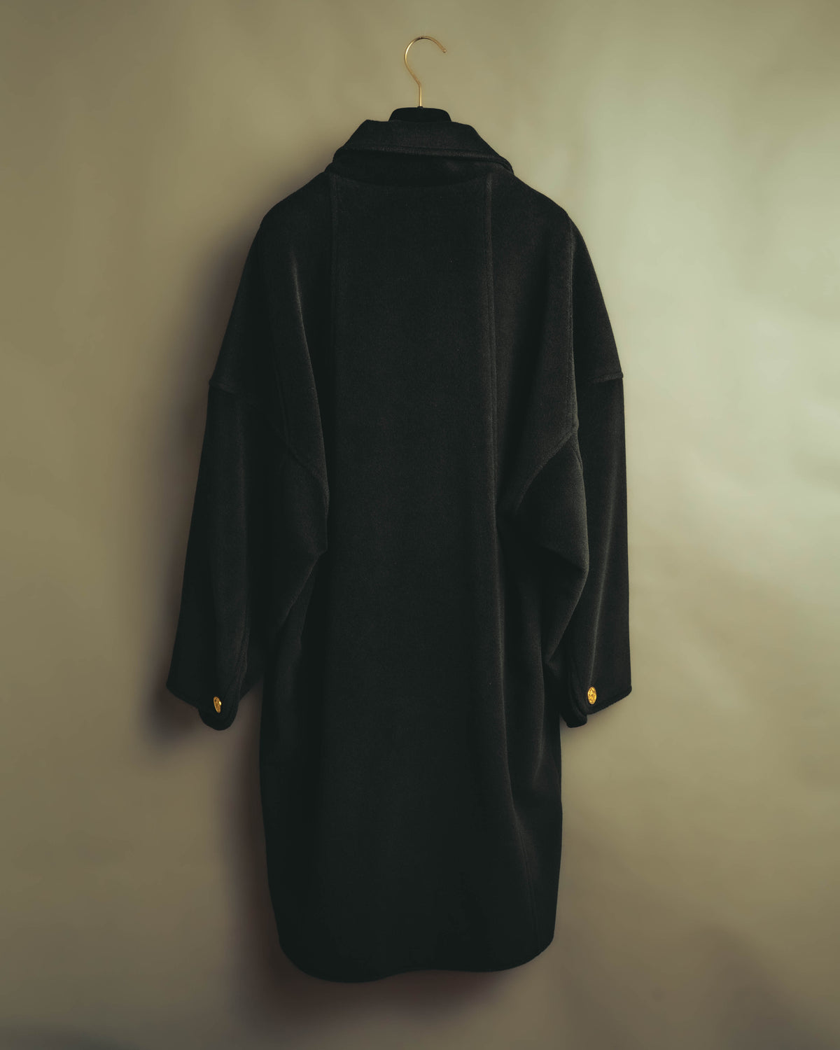 -SPECIAL- "CHANEL" 80's-90's Cambon button oversized long coat