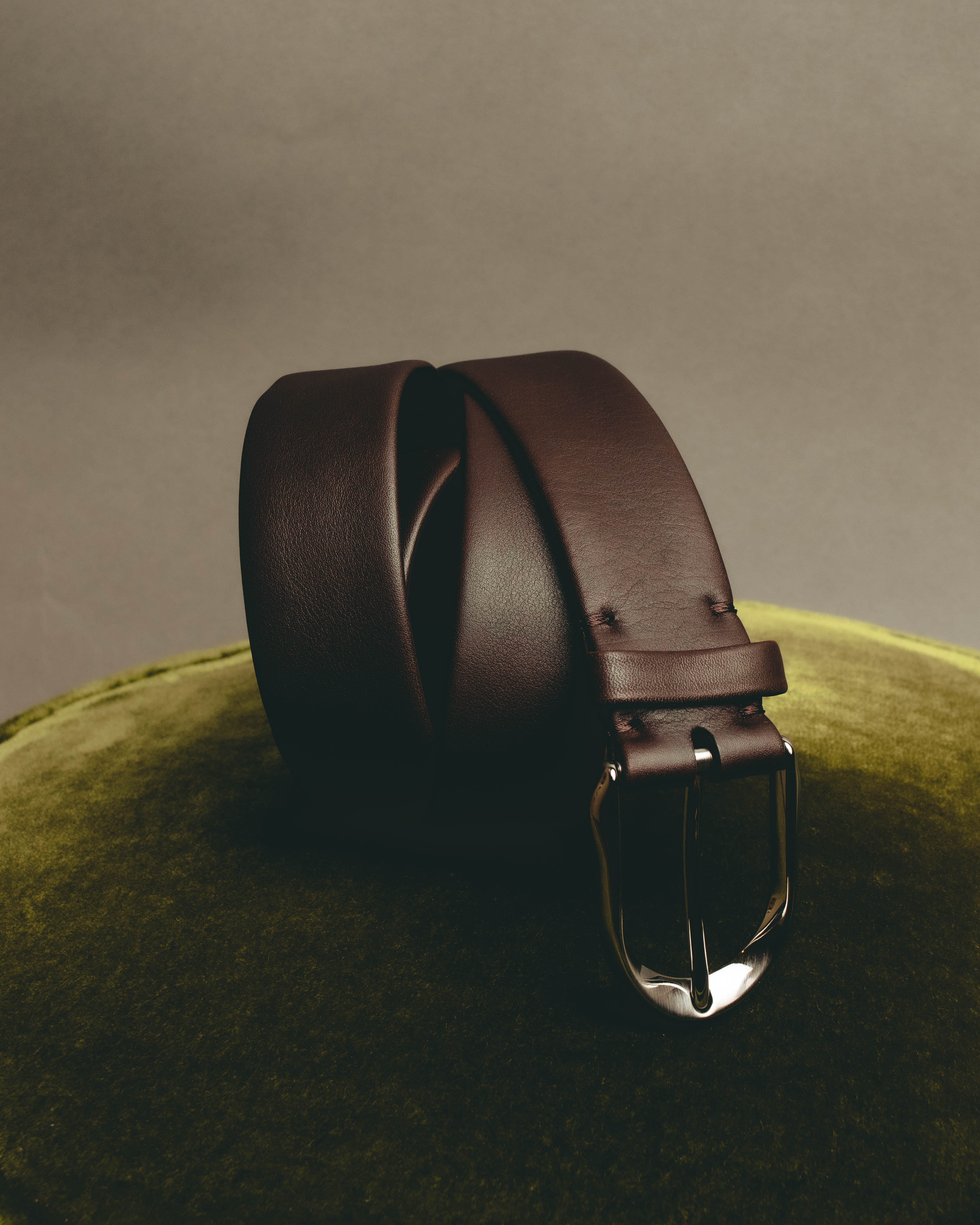 "Ermenegildo Zegna" Classic stitched leather belt
