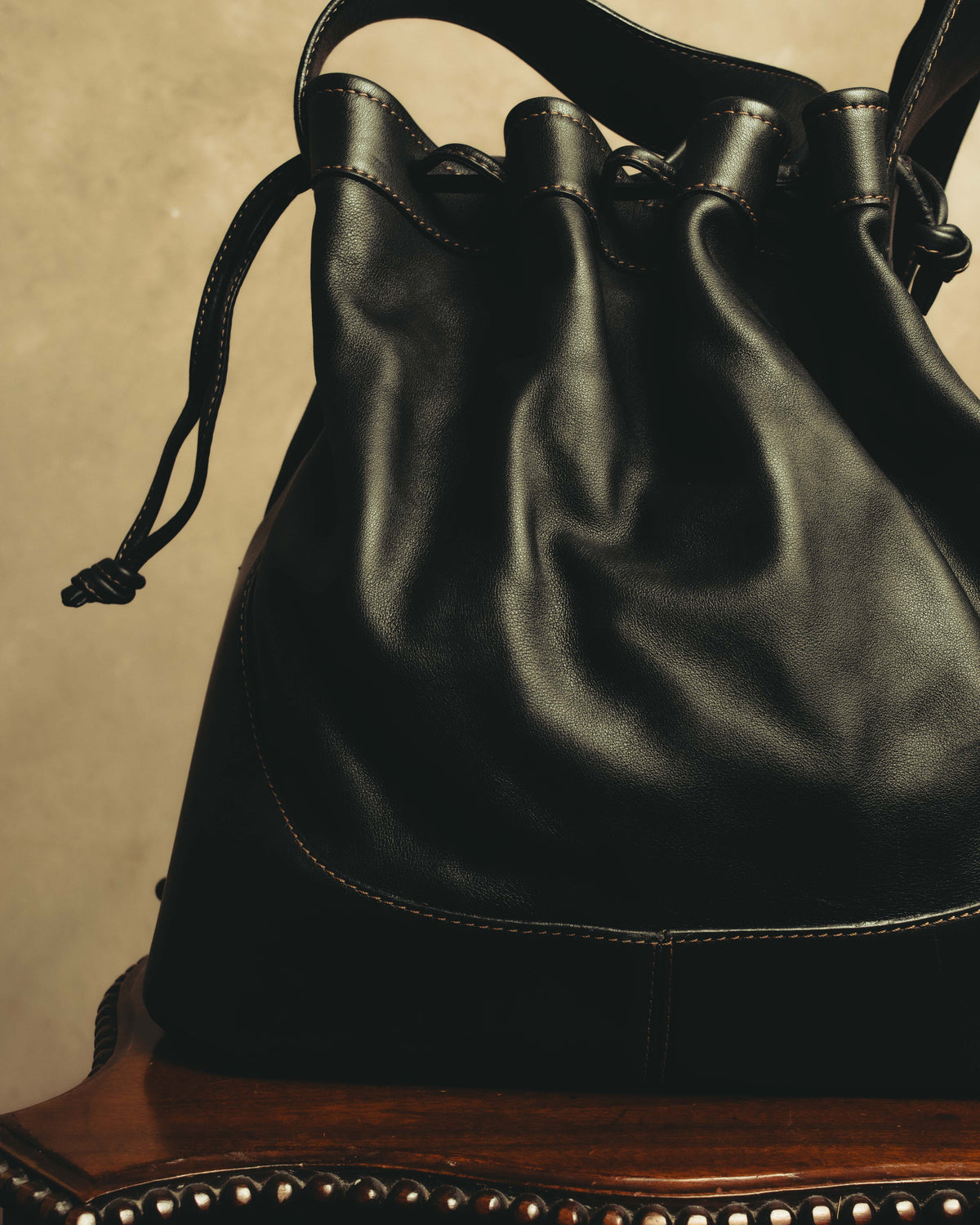 "LOEWE" 90's-10's classic drawstring shoulder bag