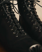 -SPECIAL- "JIL SANDER" 10's Sculptural gathered toe leather ankle boots