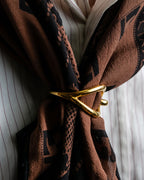 "HERMES" Jumbo scarf gold ring