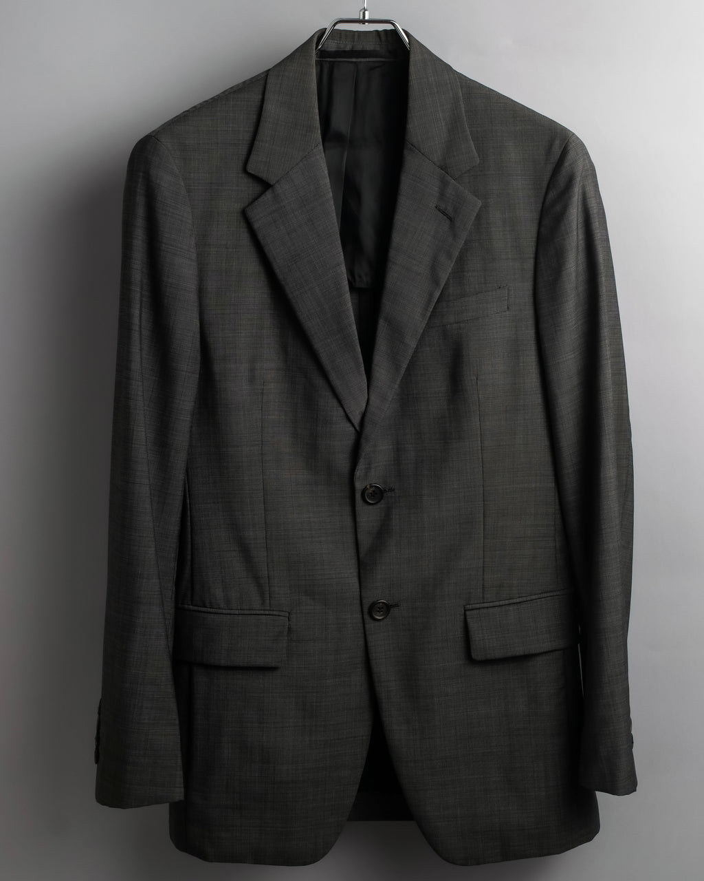 "PRADA" Sharkskin wool minimal tailoring set up