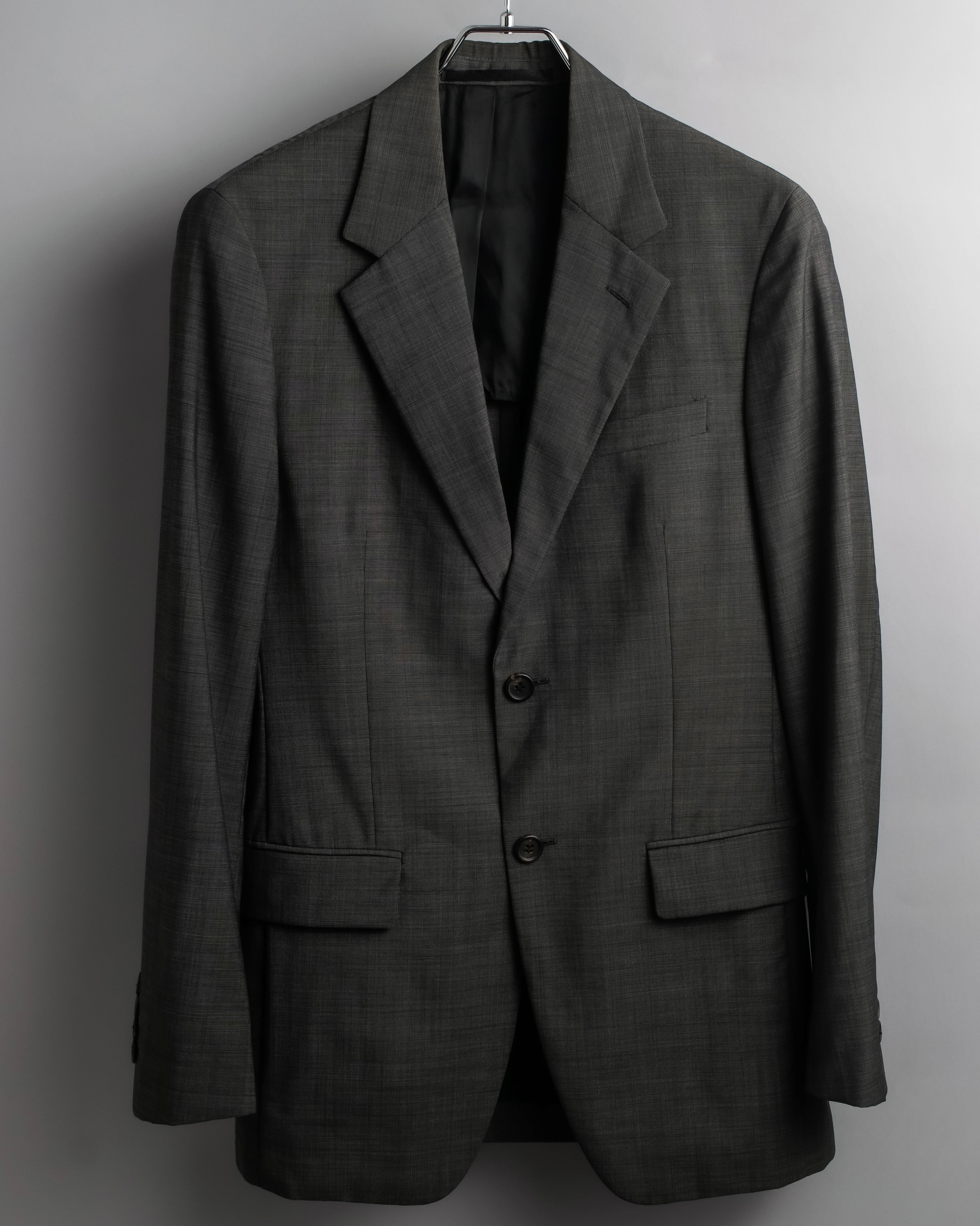 "PRADA" Sharkskin wool minimal tailoring set up
