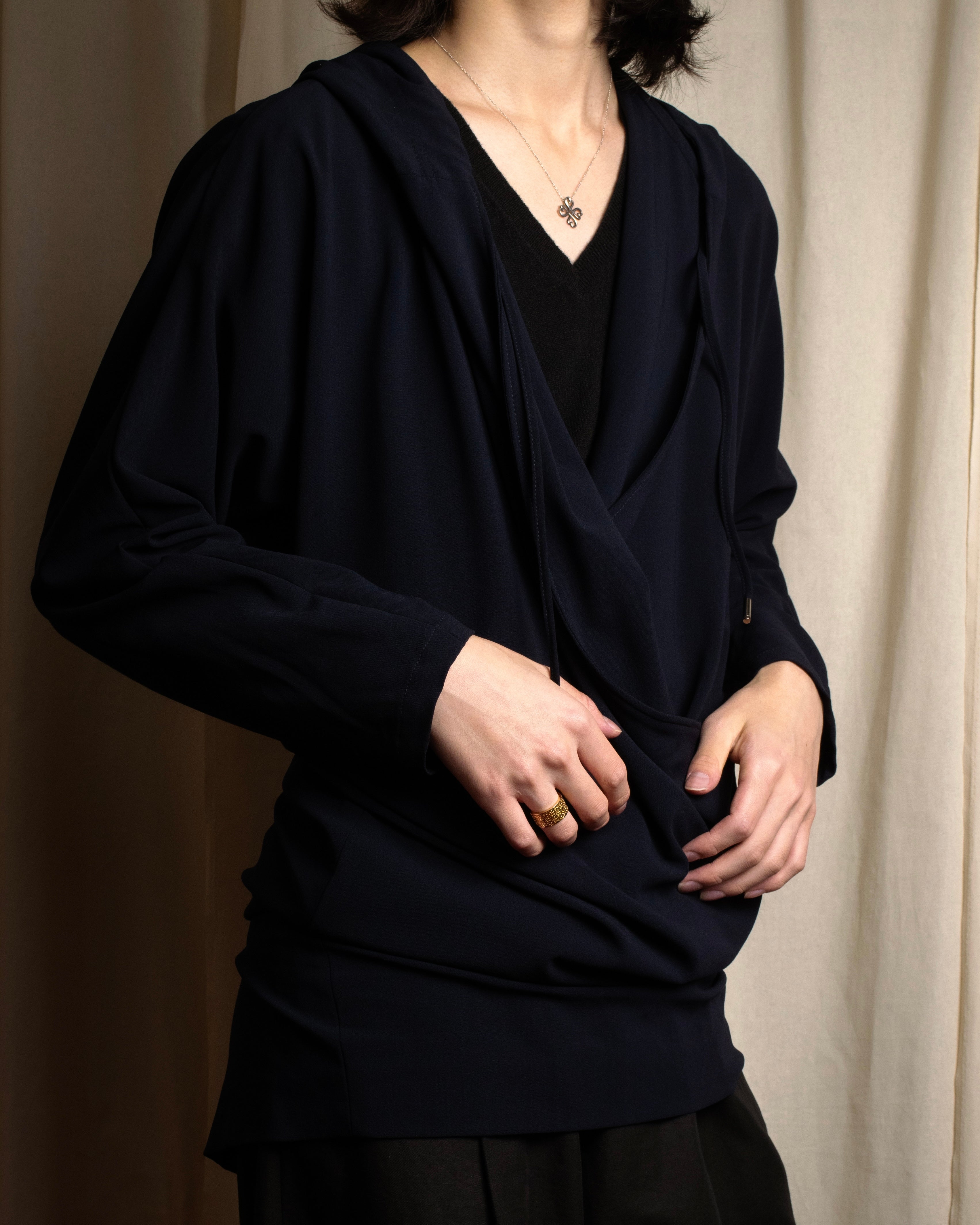 "Max Mara" Draping design hooded coat