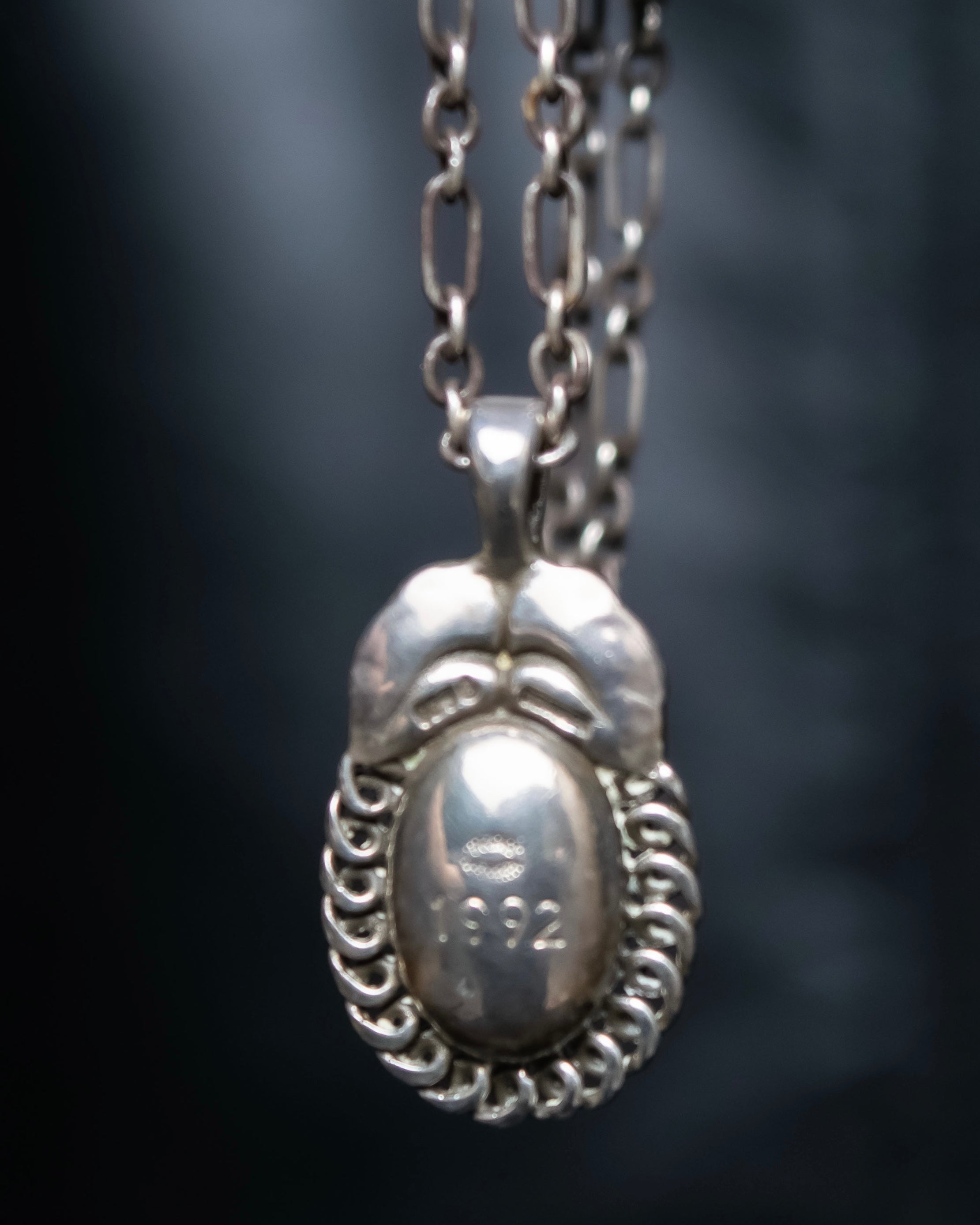 “Georg Jensen” Pendant of the year 1992 silver necklace