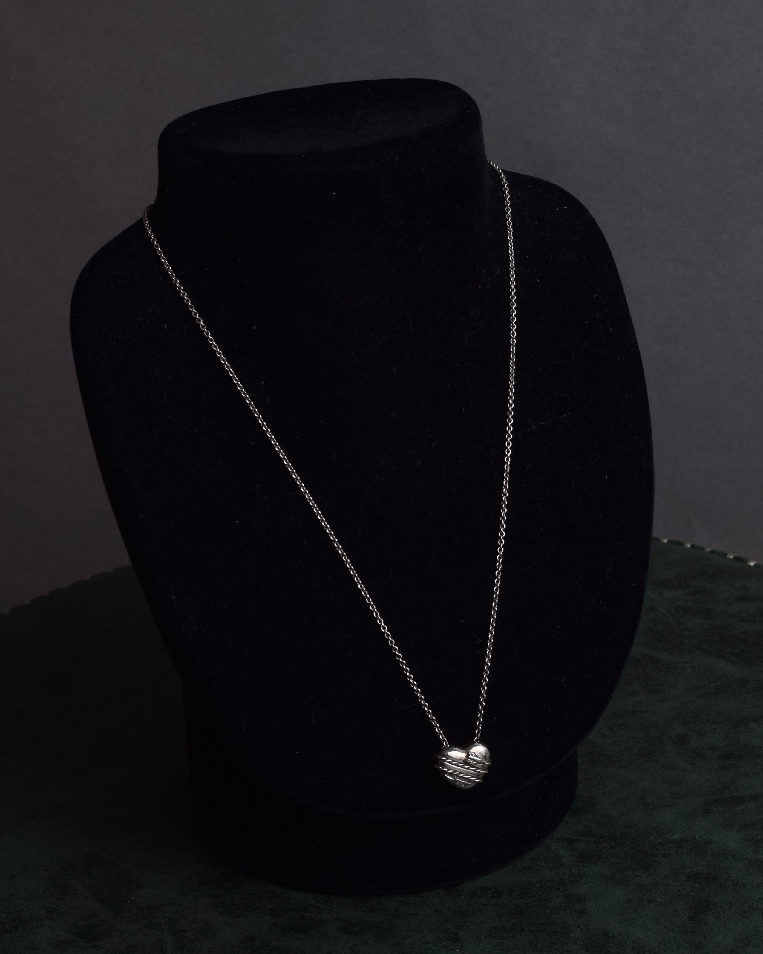 "Tiffany&Co" Heart＆arrow motif silver necklace