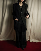 "RED VALENTINO" Distressed tulle skirt docking long pullover