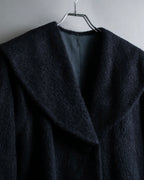 "YVES SAINT LAURENT" Large shawl collar black long coat