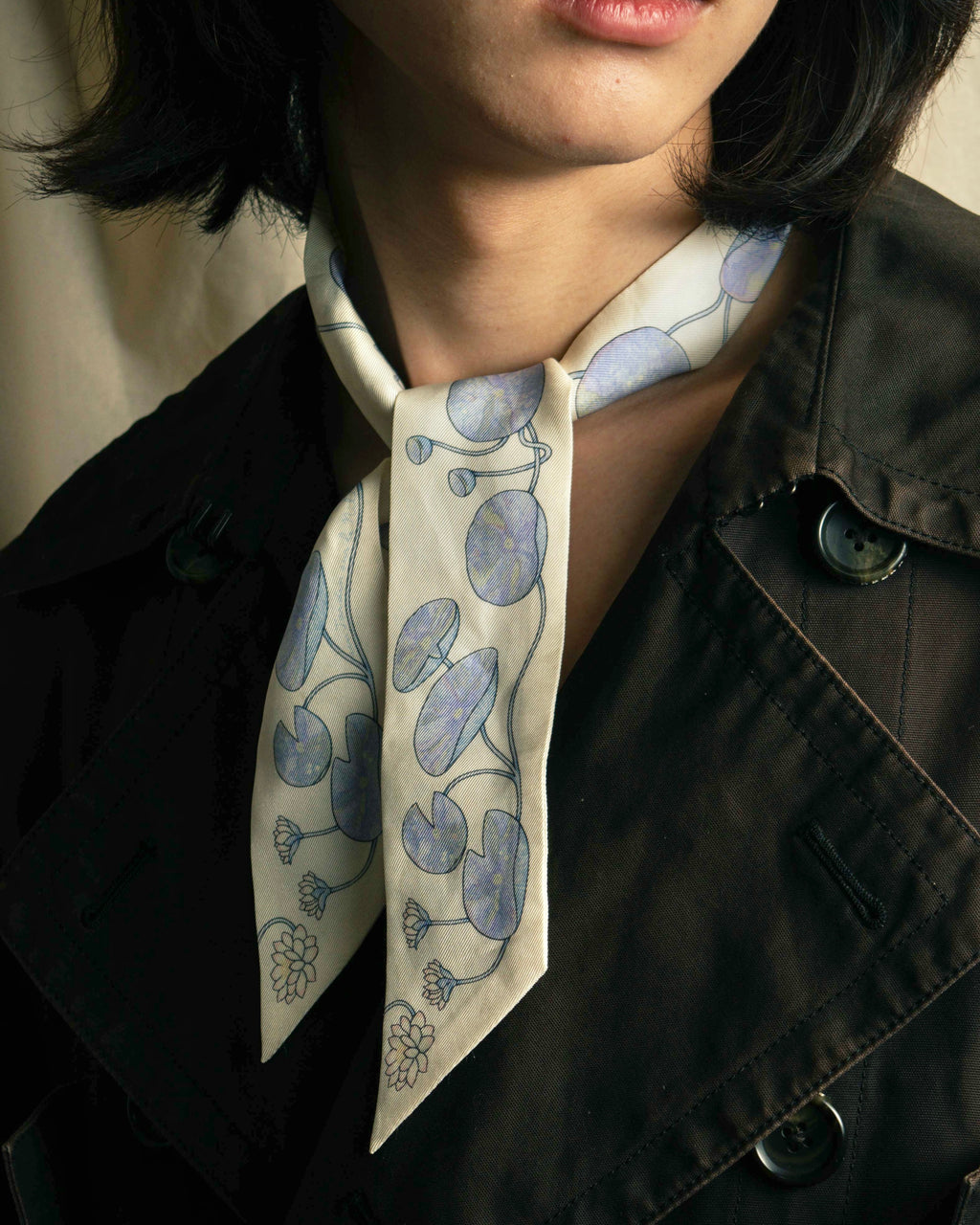 "HERMES" Un Jardin Sur le Nil silk twilly scarf