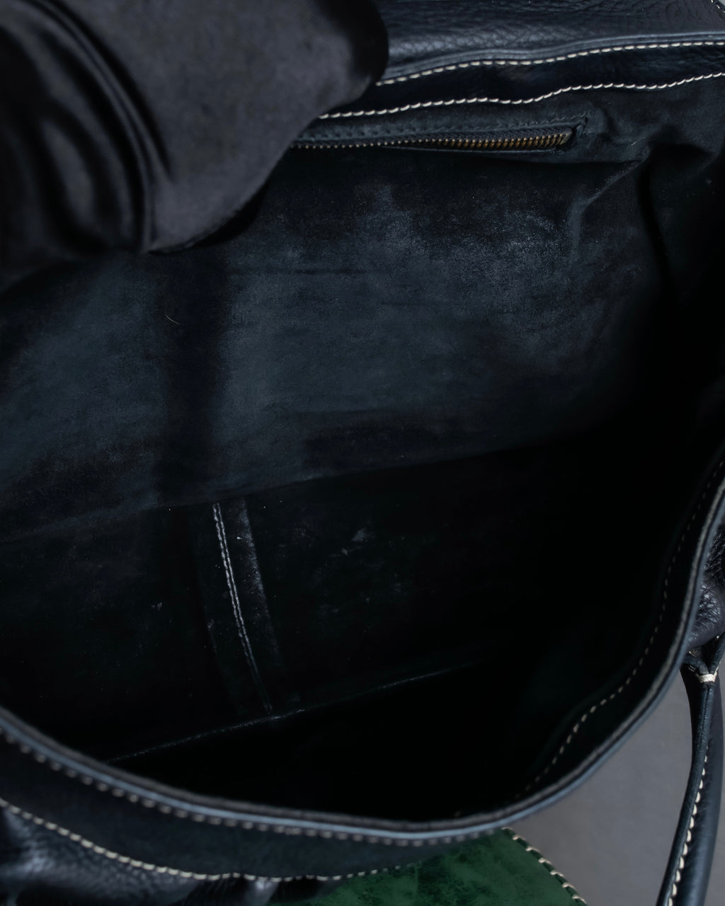 "CELINE" Gold buckle design large shoe bag shoulder bag