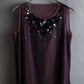 "LANVIN" Sequined bejeweled sleeveless pullover