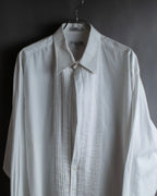 "Christian Dior" Pintuck design wide spread collar dress shirt