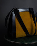 "CELINE" Circle charm design suede one-handle bag