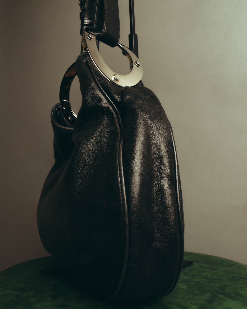 "Sergio Rossi" 00's-10's Soft leather hobo shoulder bag