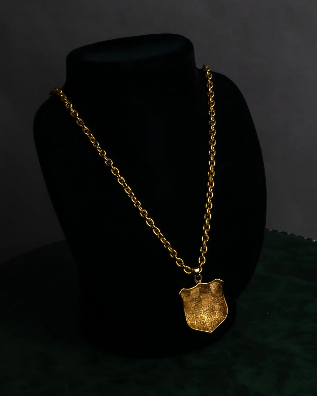 "CELINE" Moon & star top motif gold necklace