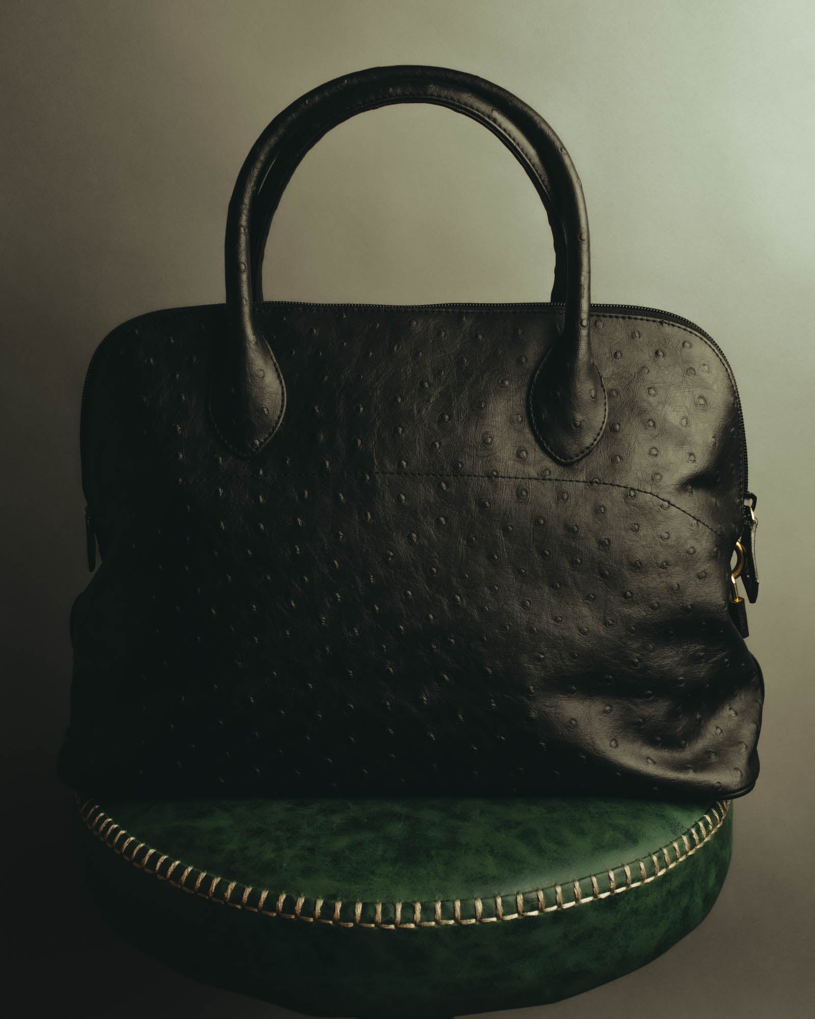 “Pierre Cardin” 80’s-90’s Ostrich leather top handle bag