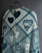 "RED VALENTINO" Abstract heart pattern drawstring onepiece