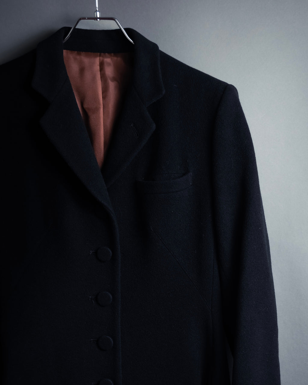 -SPECIAL- "JEAN PAUL GAULTIER"
 90's-00's Waist shape A-line silhouette black color super long coat