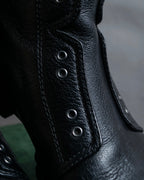 "Jimmy Choo" Bejeweled leather long boots