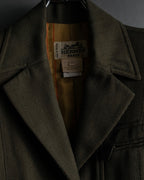 -SPECIAL- "HERMES" 90's Military-inspired zip design tailored jacket