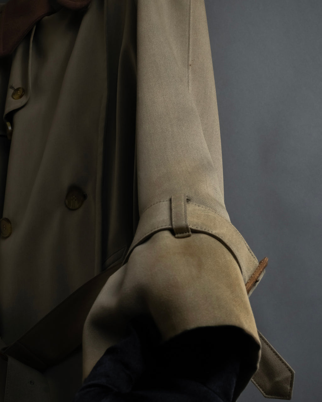 -SPECIAL- "Burberrys" 90's Collar switching two-tone trench coat
