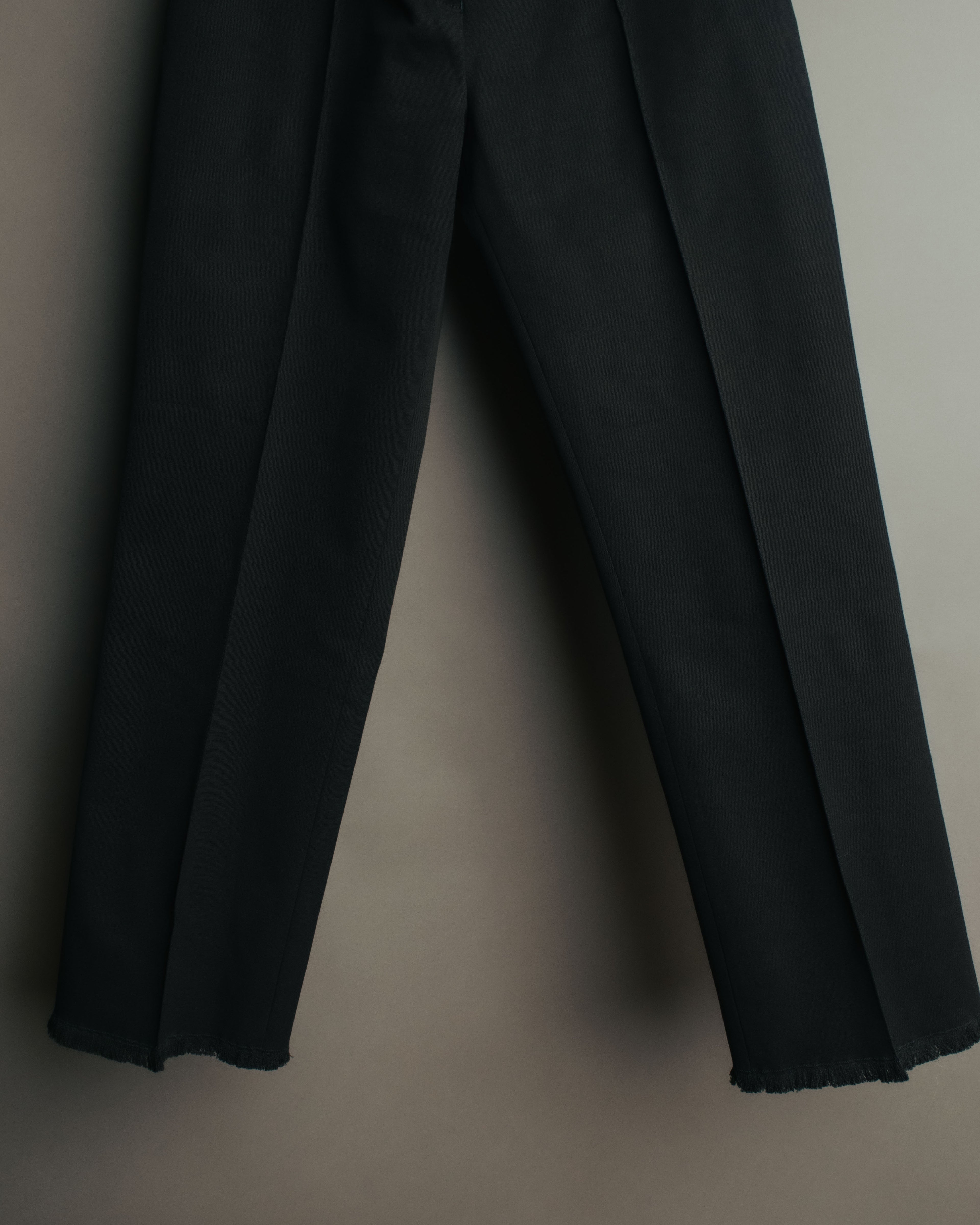 “CHANEL” 2004 Spring grosgrain straight trousers
