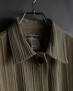 "ISSEY MIYAKE" Fine pleated shirt jacket