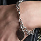 "Tiffany&Co" Heart motif sterling silver chain bracelet