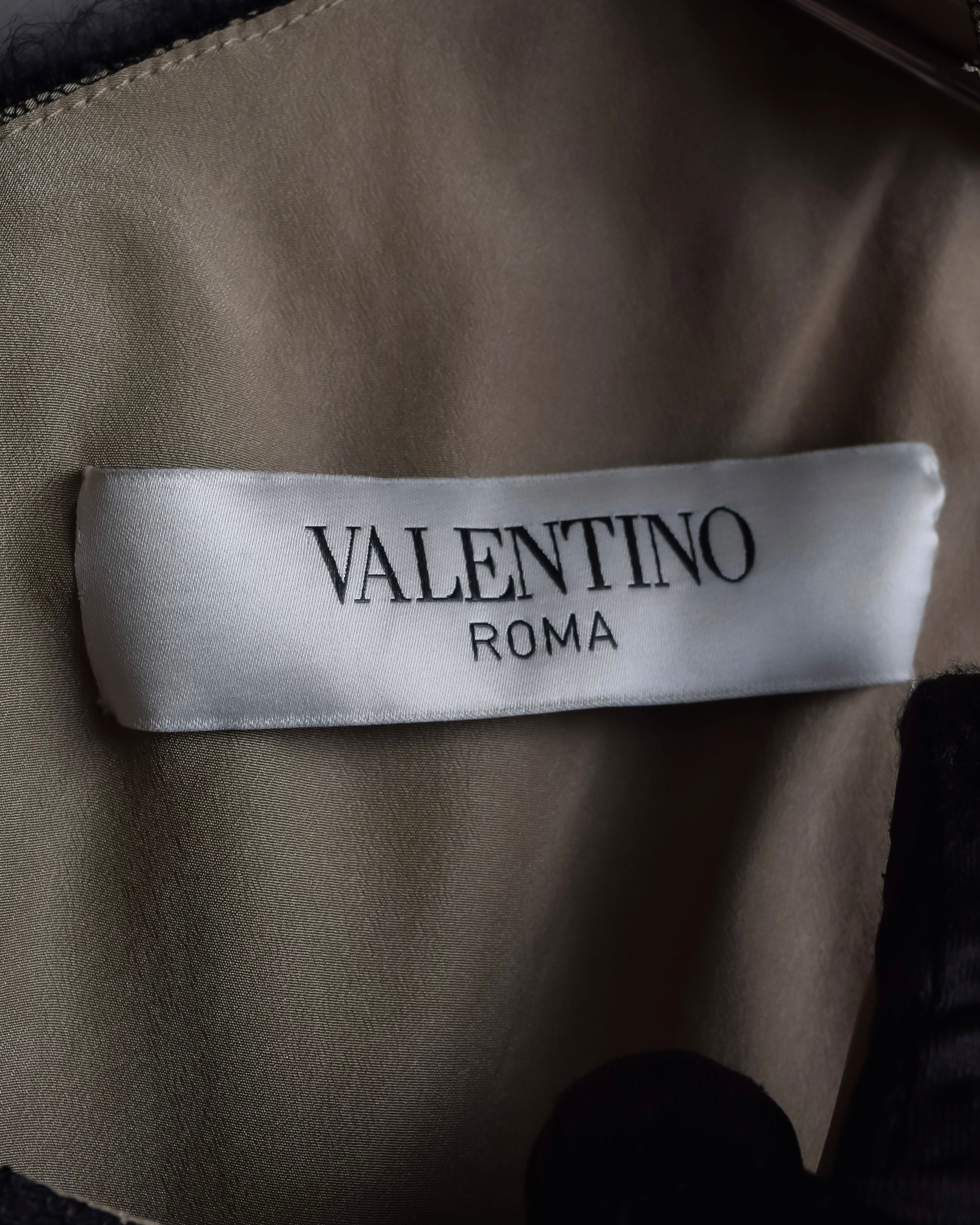 "VALENTINO" Lace layered ribbon design sleeveless dress