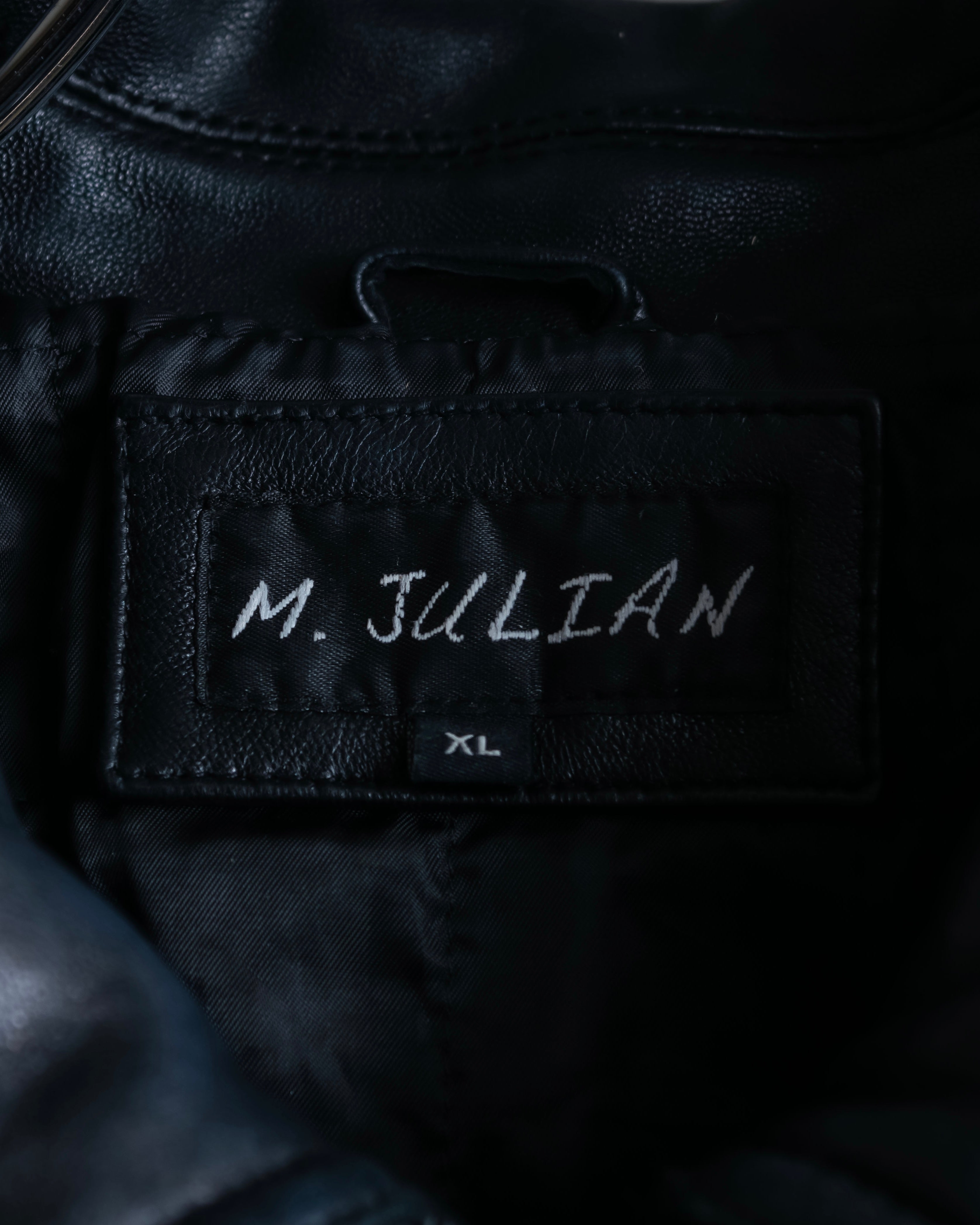 "M. JULIAN" High quality leather single riders blouson