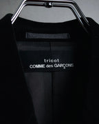 "tricot COMME des GARÇONS"
1989 Velvet-collared double-breasted tailored vest