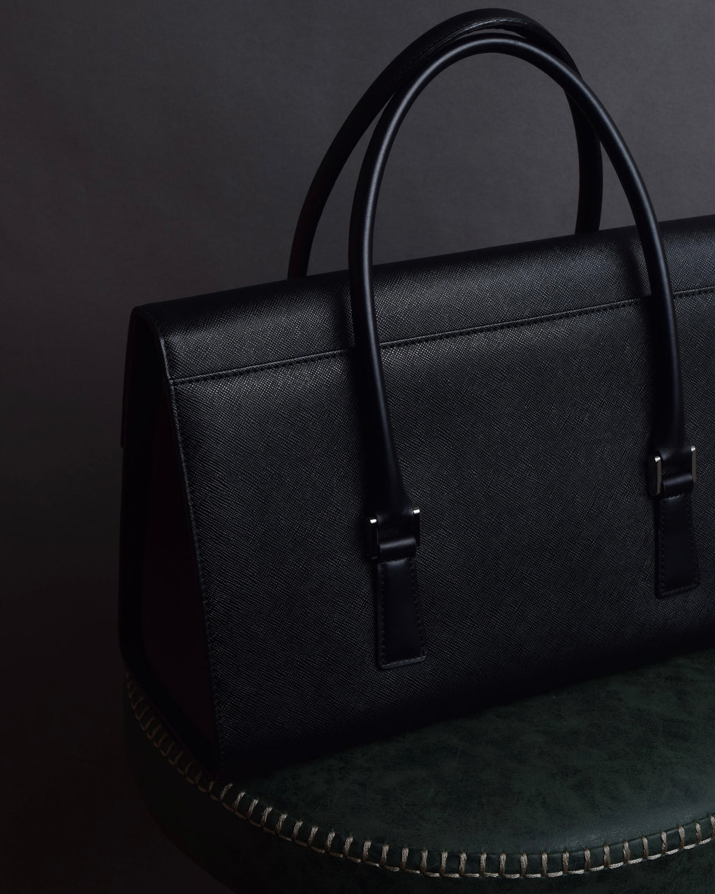 "BURBERRY" Saffiano leather mini boston bag