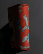 "GUCCI" Botanical pattern double G motif leather bifold wallet