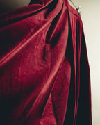 -SPECIAL- "Christian Dior" 80's-early 90's Burgundy velvet pleated skirt