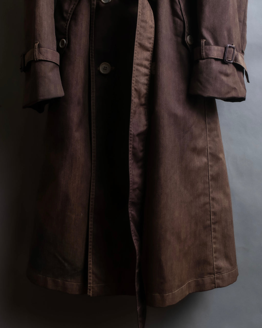 "CHRISTIAN DIOR MONSIEUR"
 Dark brown oversized trench coat
