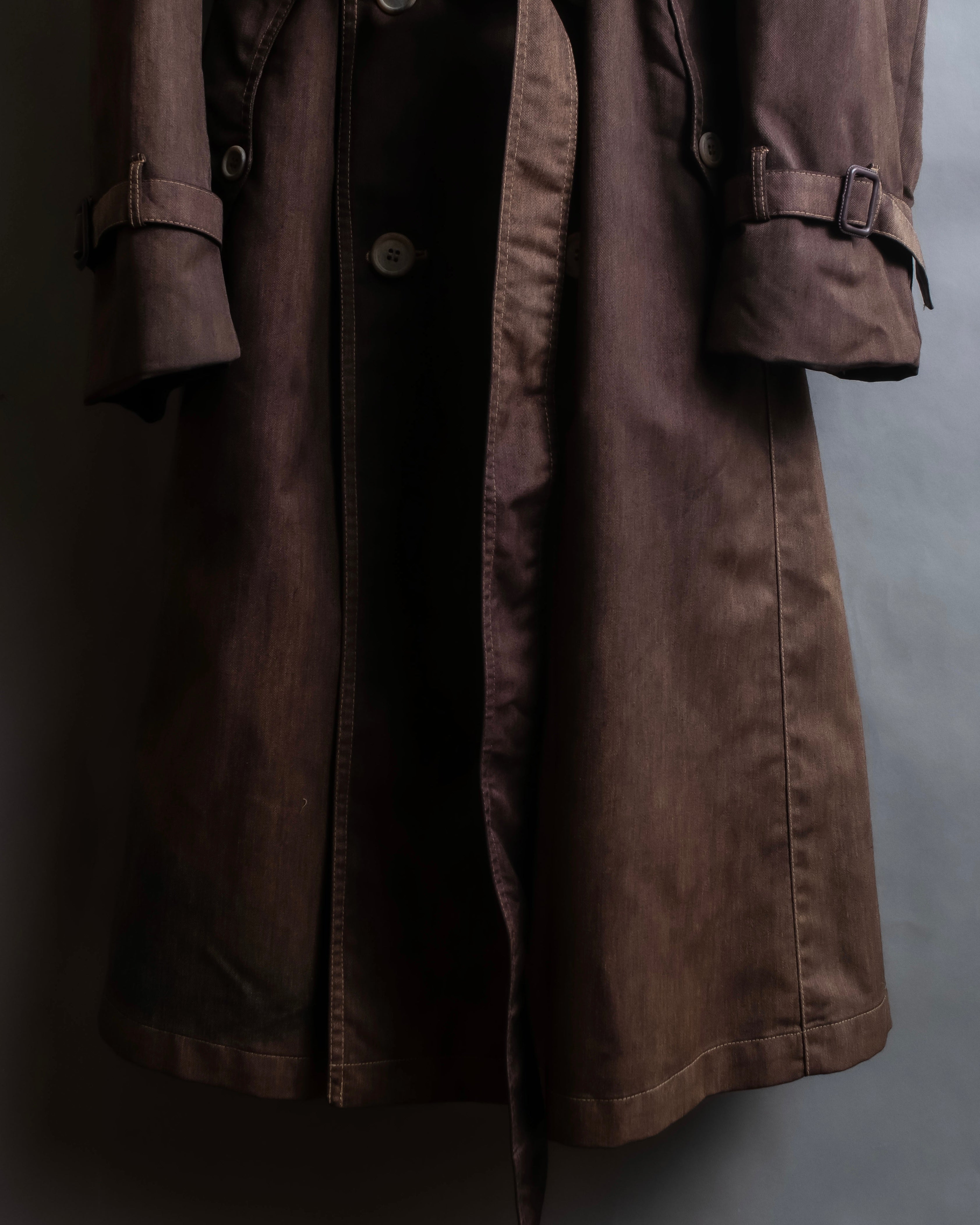 "CHRISTIAN DIOR MONSIEUR"
 Dark brown oversized trench coat