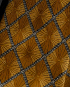 "GIANFRANCO FERRE" Ornamental yellow silk necktie